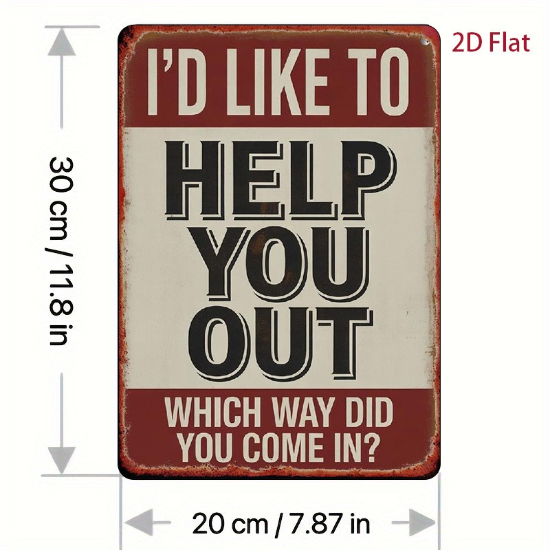 20.32*30.48 cm Metal Sign, Decorative Plaque, Wall Art