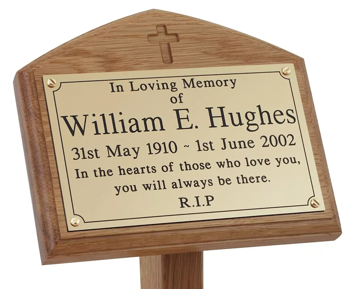 Customized memorial heavy brass metal outdoor plaque – Garden memorial plaque- C