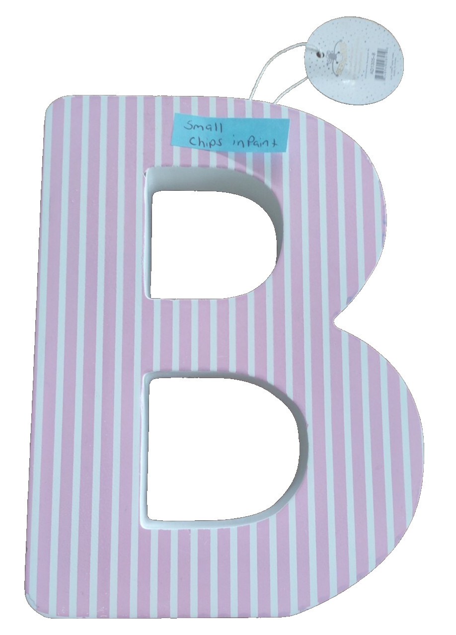 Pier 1 Letter “B” Wooden Wall Art-Brand New(Display Model-Small Chips In Paint)