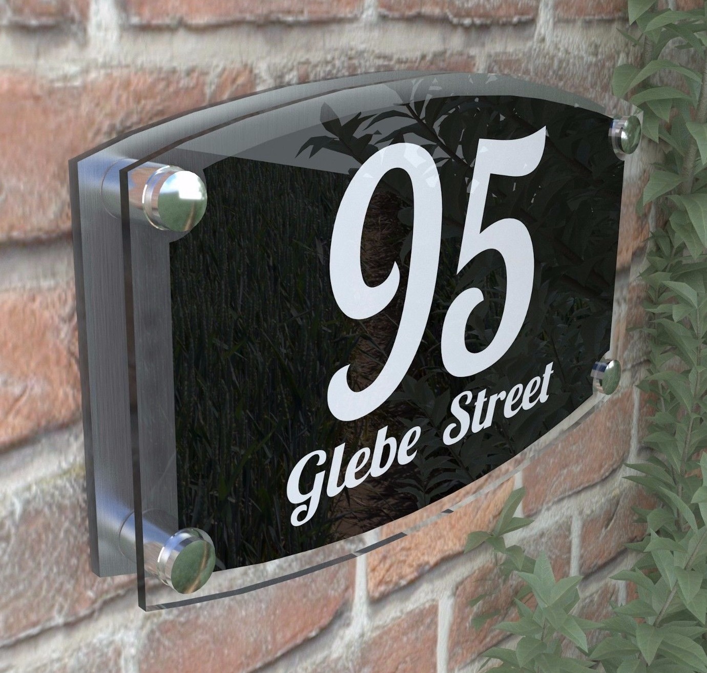 Large House Signs Plaques Door Number 1 – 999 Personlised Wall Address – 1WB