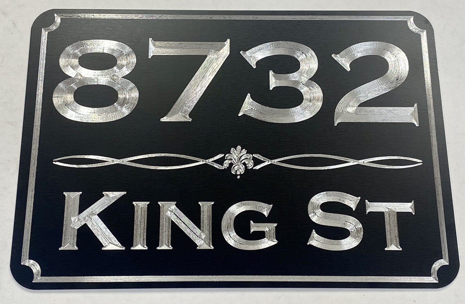 Engraved Personalized Custom Outdoor Your Street Address Metal House Sign 10×7