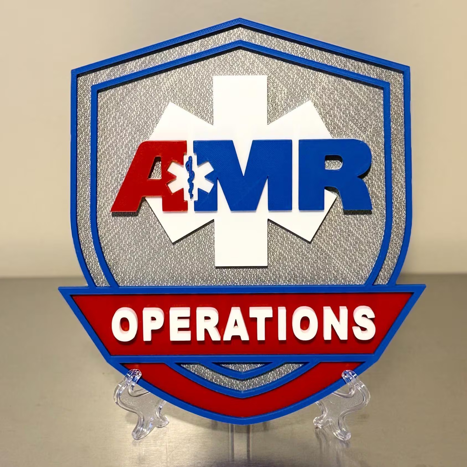 Paramedic Wall Art: AMR EMT 3D Embossed Plaque (Display or Gift)