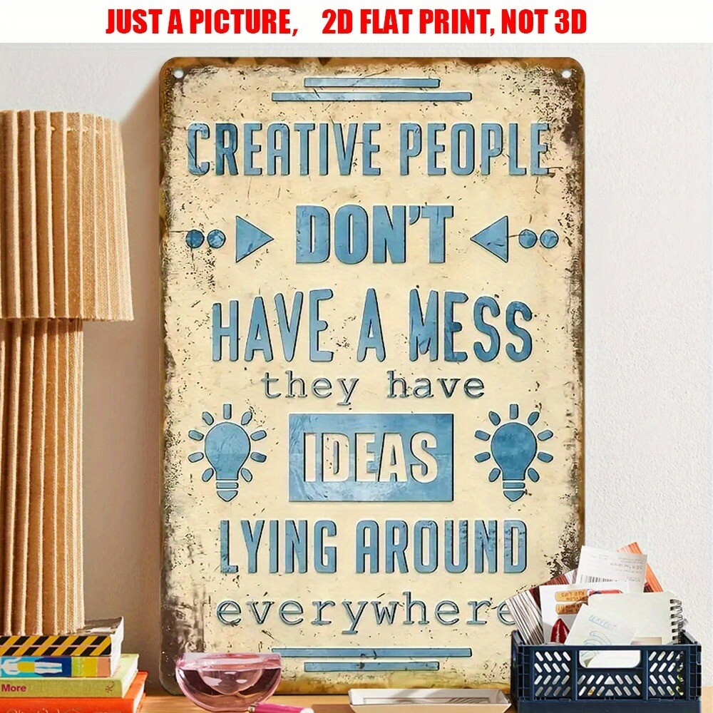 Creative People Poster Motivational Quotes Typography Wall Decor Metal Tin Sign
