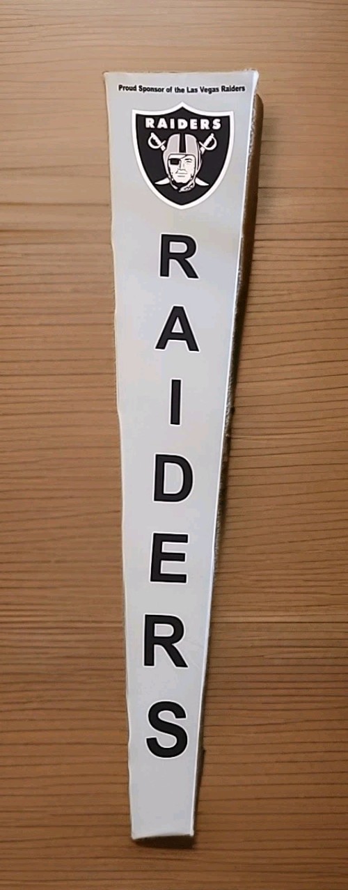 Las Vegas Raiders Sign 61″ Single-Side Nylon Fabric, Steel Frame, NFL Raiders