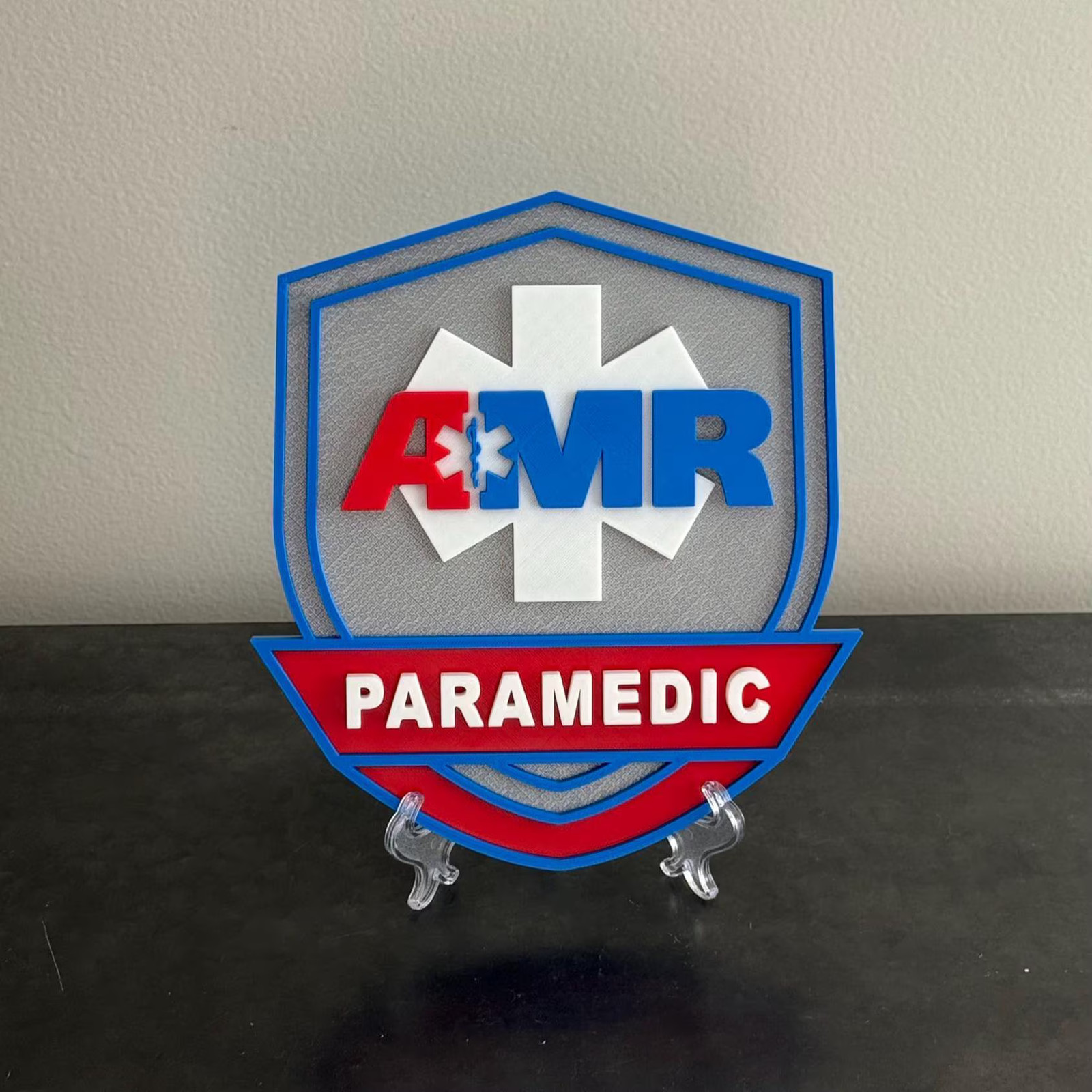 Paramedic Wall Art: AMR EMT 3D Embossed Plaque (Display or Gift)