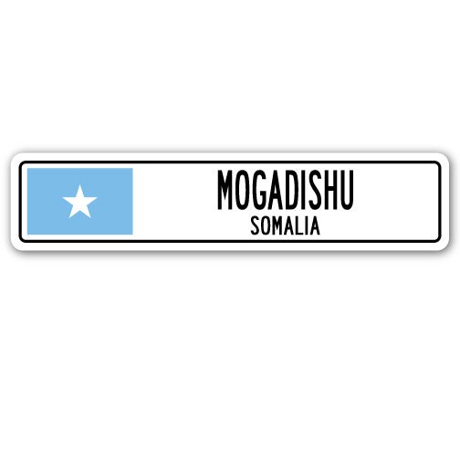 MOGADISHU SOMALIA Street Sign Somali flag city country road wall gift