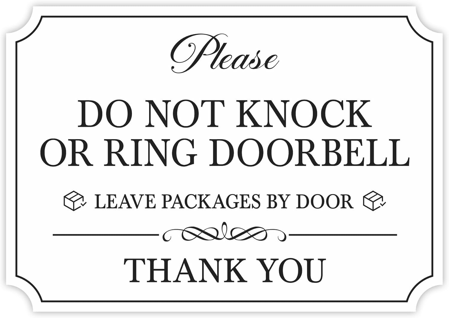 Stylish Waterproof Door Sign: Please No Soliciting – Vinyl with Adhesive Backing