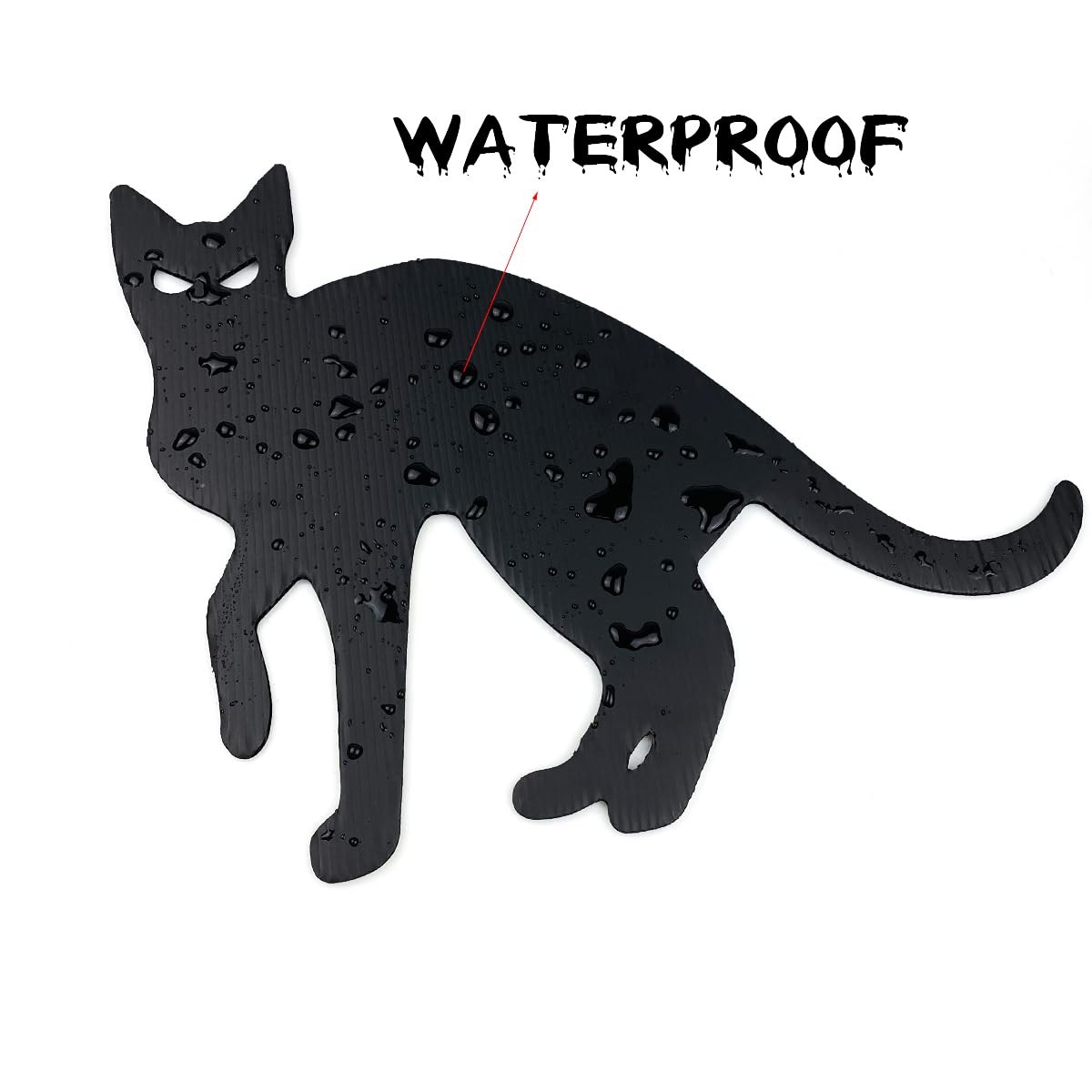 6 Pack Halloween Black Cat Yard Signs with Stakes Scary Silhouette Halloween