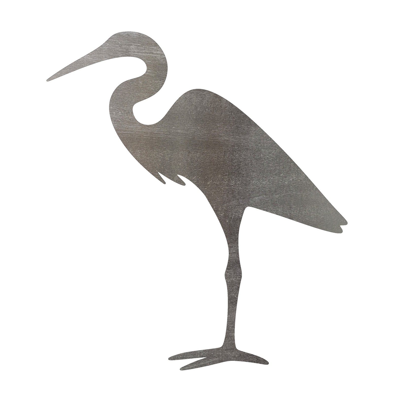 Egret Steel Cutout Shape, Raw Metal Wall Art and Craft Supply