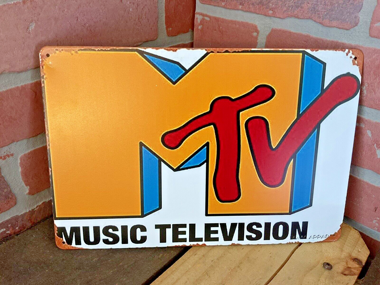 Rustic Patina Style 12″x8″ Nostalgic MTS Music Television Sign…FREE SHIPPING!