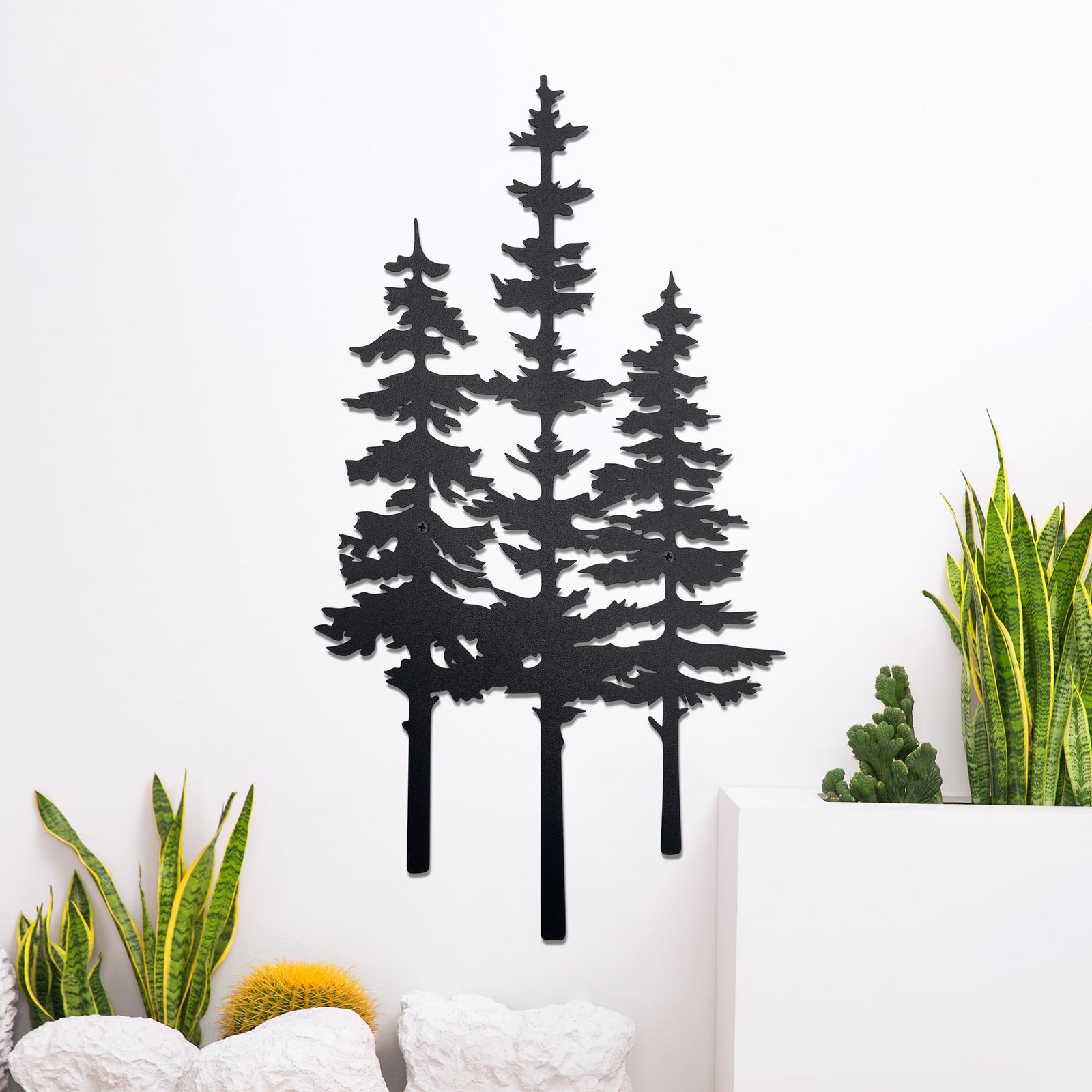 Metal Pine Tree Wall Art for Living Room Tree Wall Art Nature Lover Gift