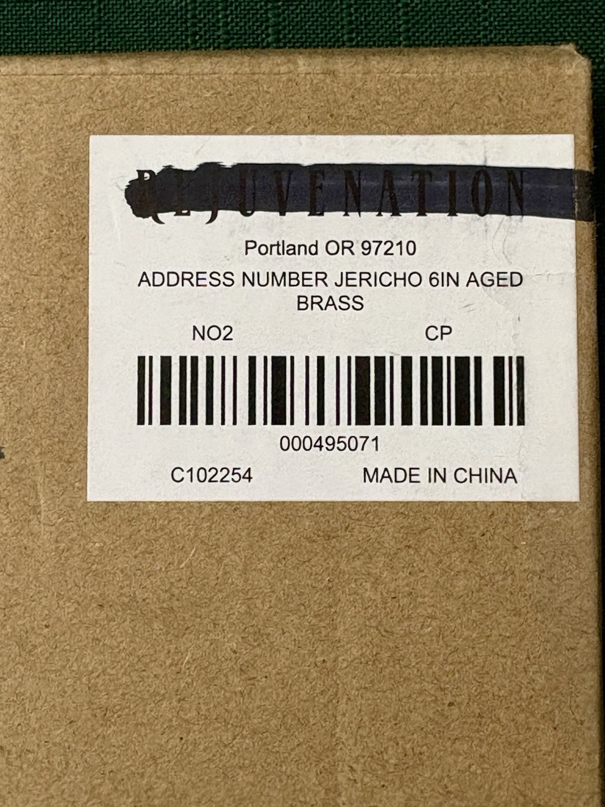 Rejuvenation Hardware 6″ JERICHO AGED BRASS Address House Number 2 NIB Wms Sonom