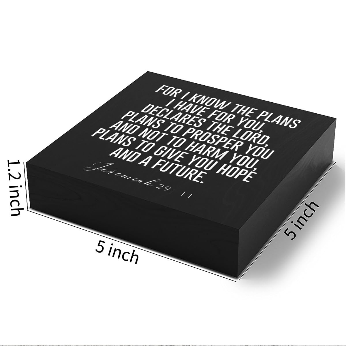 ic Bible Verse Sign, Wooden Desk Decor, Jeremiah 29:11, Kitchen, Black