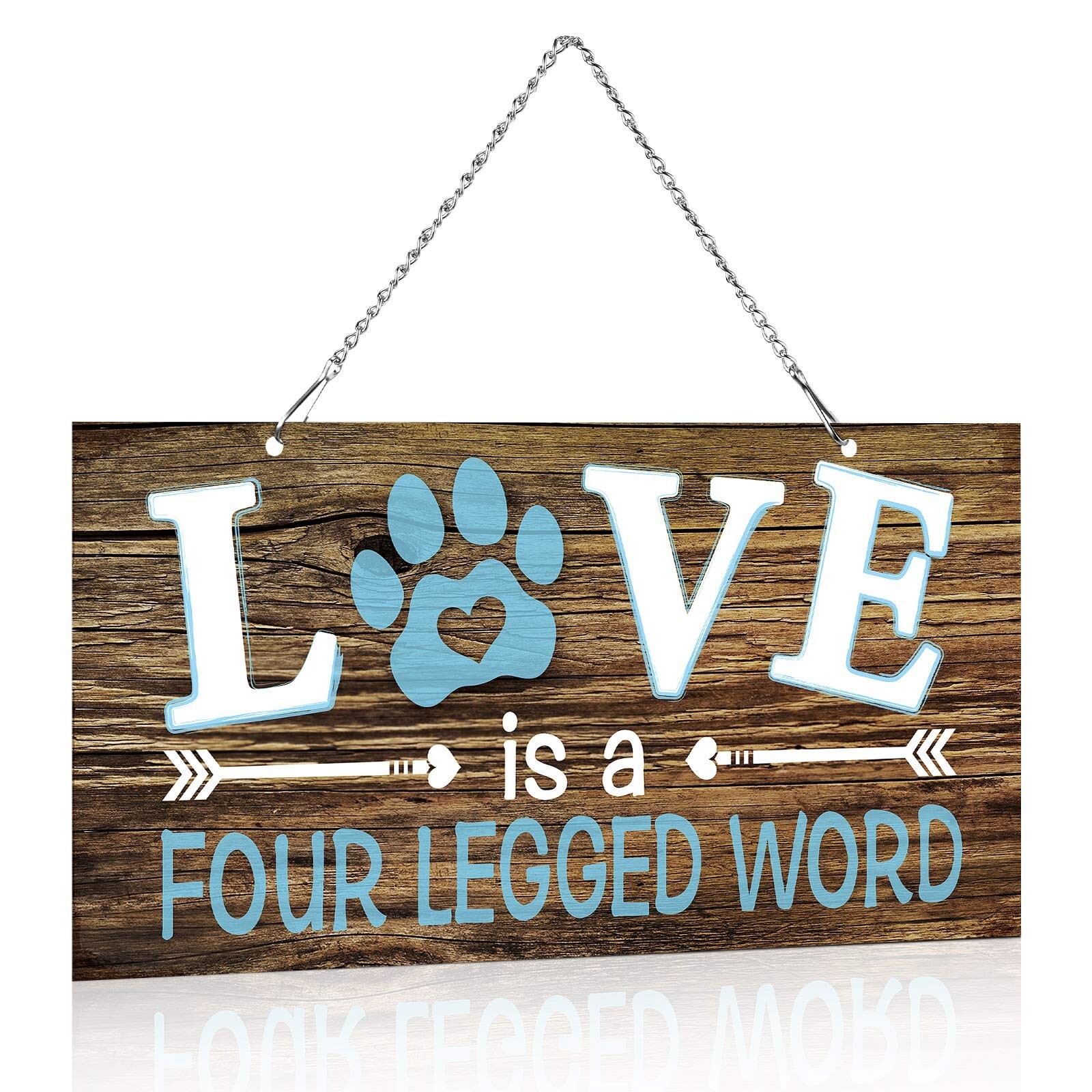 Love is a Four Legged Word Pet Paw Metal Hanging Vintage Decorative Signs Pla…