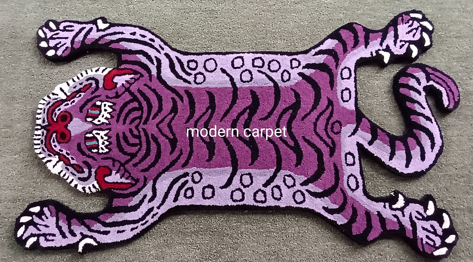 Tibetan Tiger Rugs Handmade 100% Woolen Hand Tufted For Home Decoration