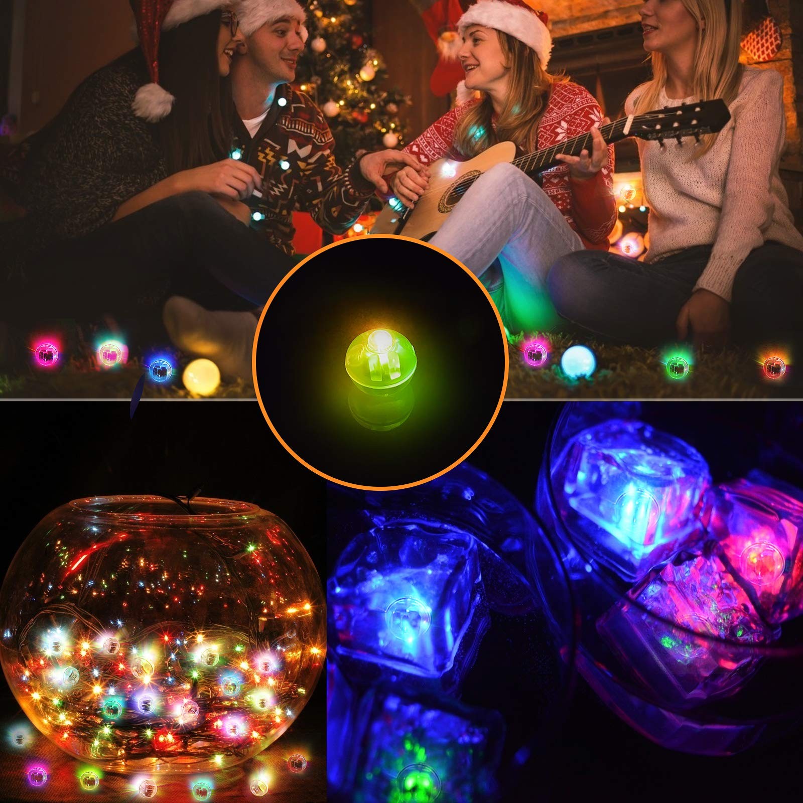 100pcs Multicolor LED Balloon Lights Round Mini Tiny Flash Led Light for Balloon