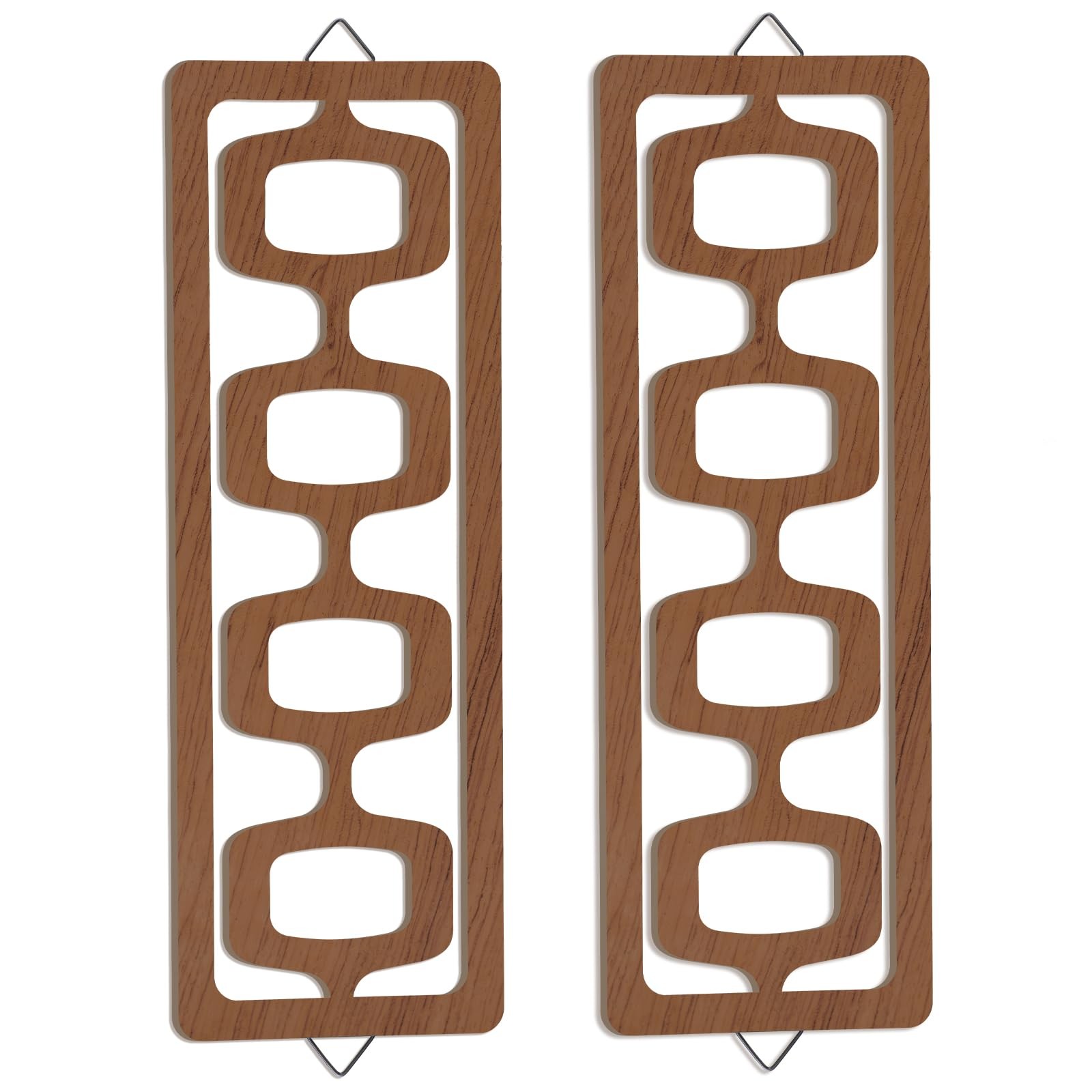 CroBlissful 2 Pcs Mid Century Modern Wall Art Wood Mid Century Elegance Decor…
