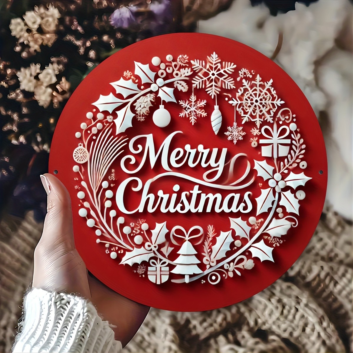 One piece, Merry Christmas pattern design, flat printed Tin Metal Signs