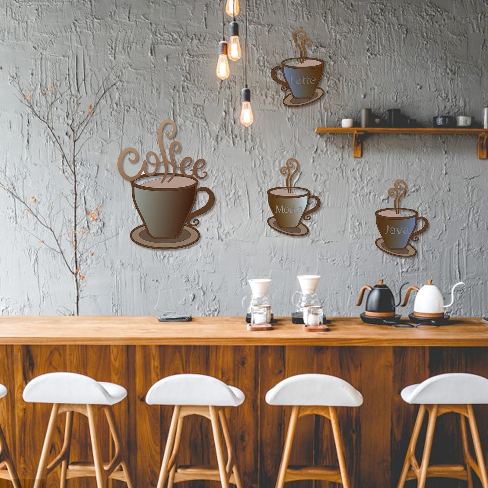 Metal Coffee Cup Sign for Walls Kitchen Pictures Wall Decoration Retro Bar Signs