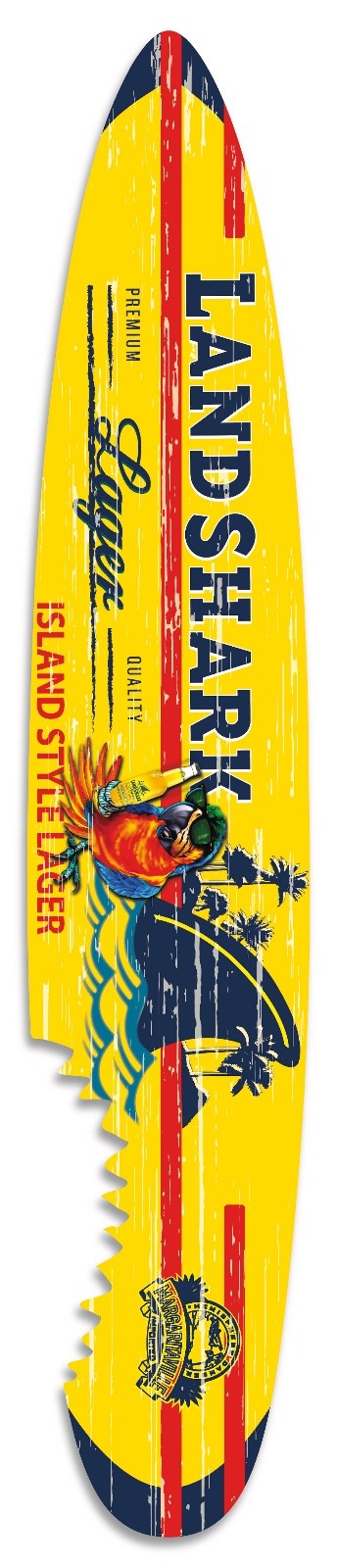 LandShark Outdoor Parrot Shark Bite Surfboard 46.5″ X 9.25″ X ¼”
