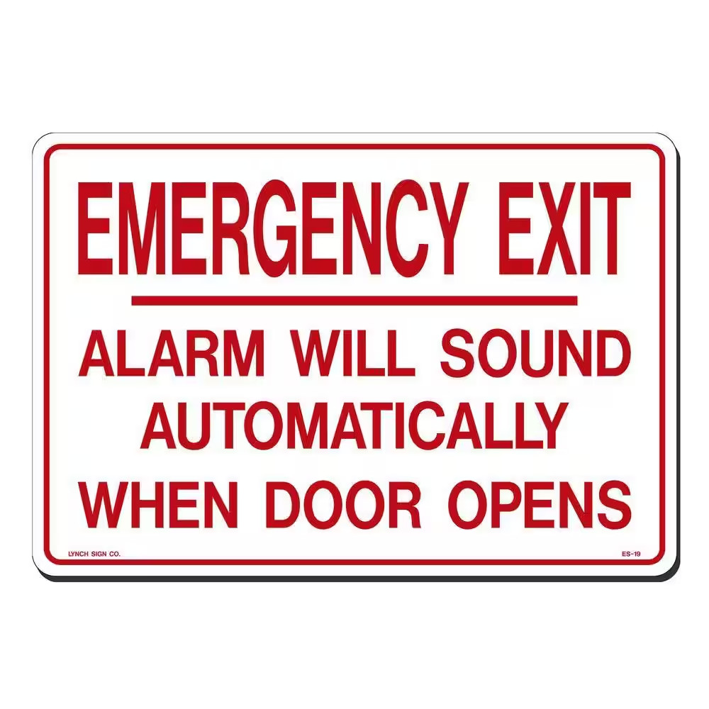 14 In. X 10 In. Emergency Exit Sign Printed on More Durable, Thicker, Longer Las