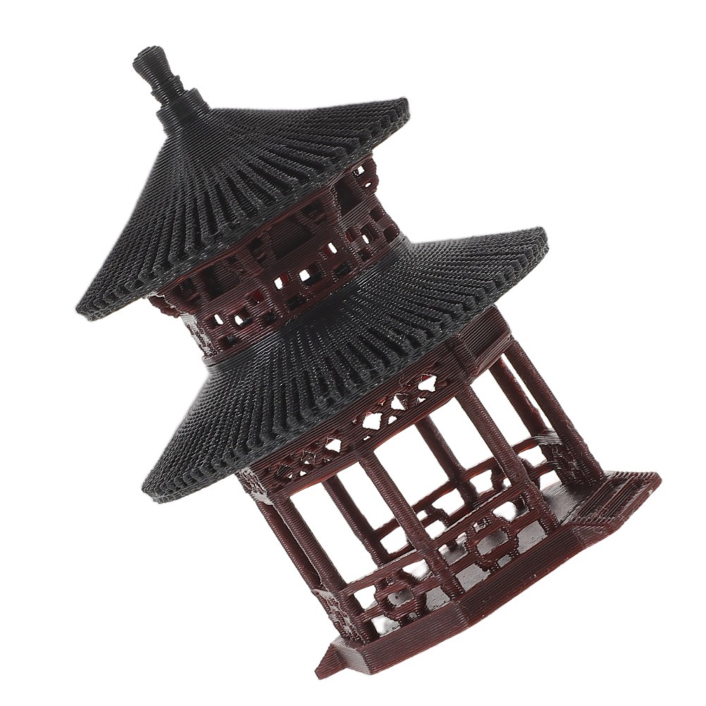 Bonsai Pavilion Statue: Mini Asian Garden Figurine Ornament – Chinese Style