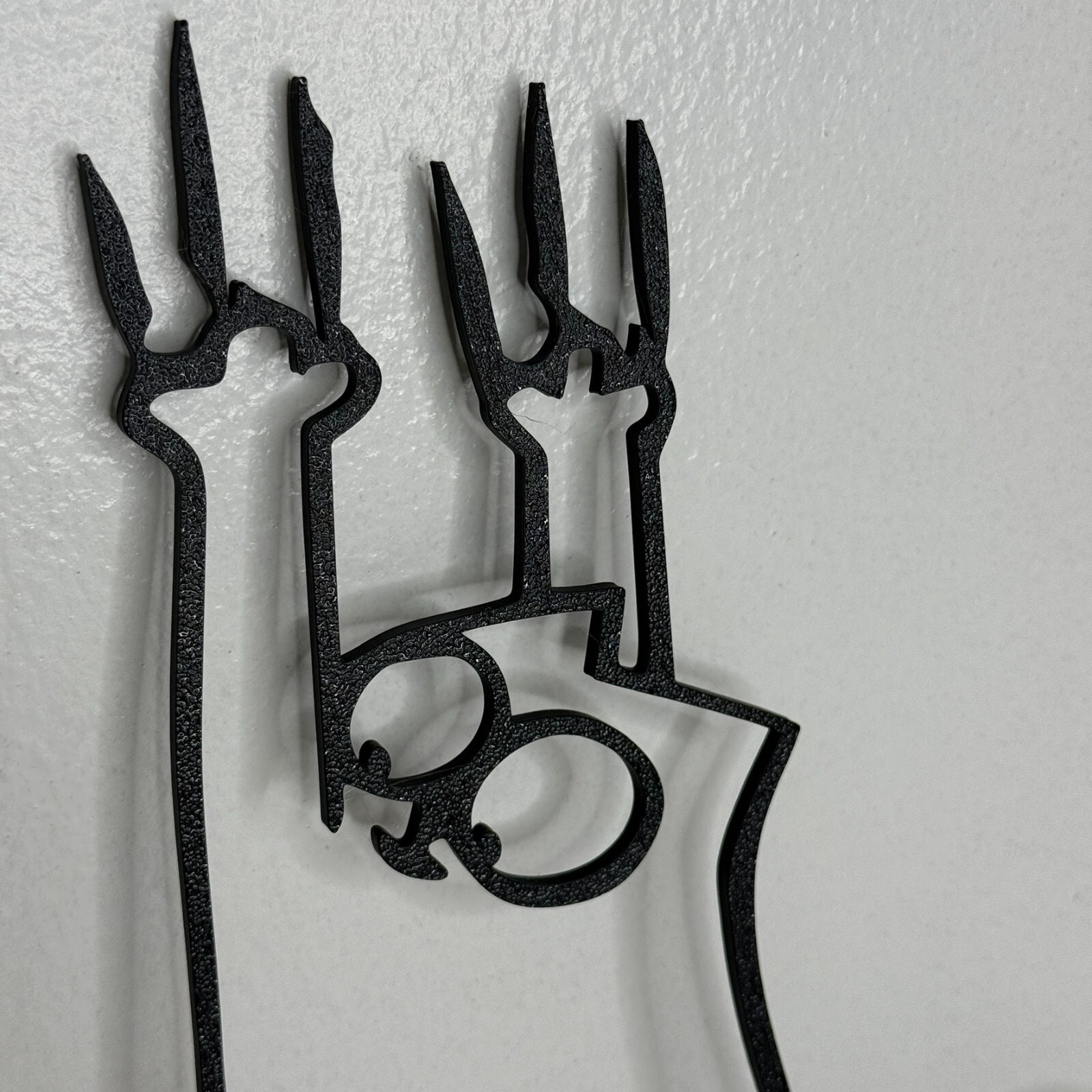 Funny Hanging Cat Wall Art Black Outline Modern Minimalist Decor