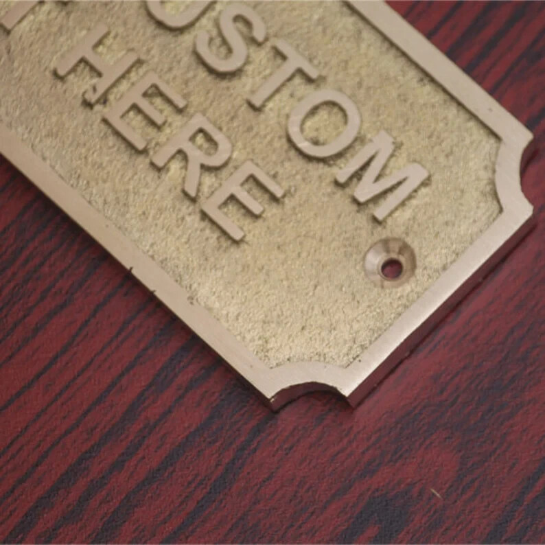 Personalized Brass Plaque – Ideal for Recognition Plaques, Name Plates, and sign