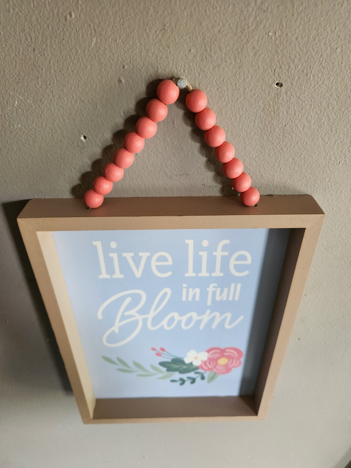 “Live Life in full Bloom” Wall Hanging Decoration 12¼”×9¼×1¼”