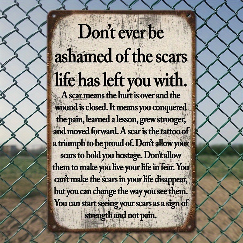 Vintage Rustic Metal Tin Sign Positive Quote Plaque Motivational Wall Art 12″×8″
