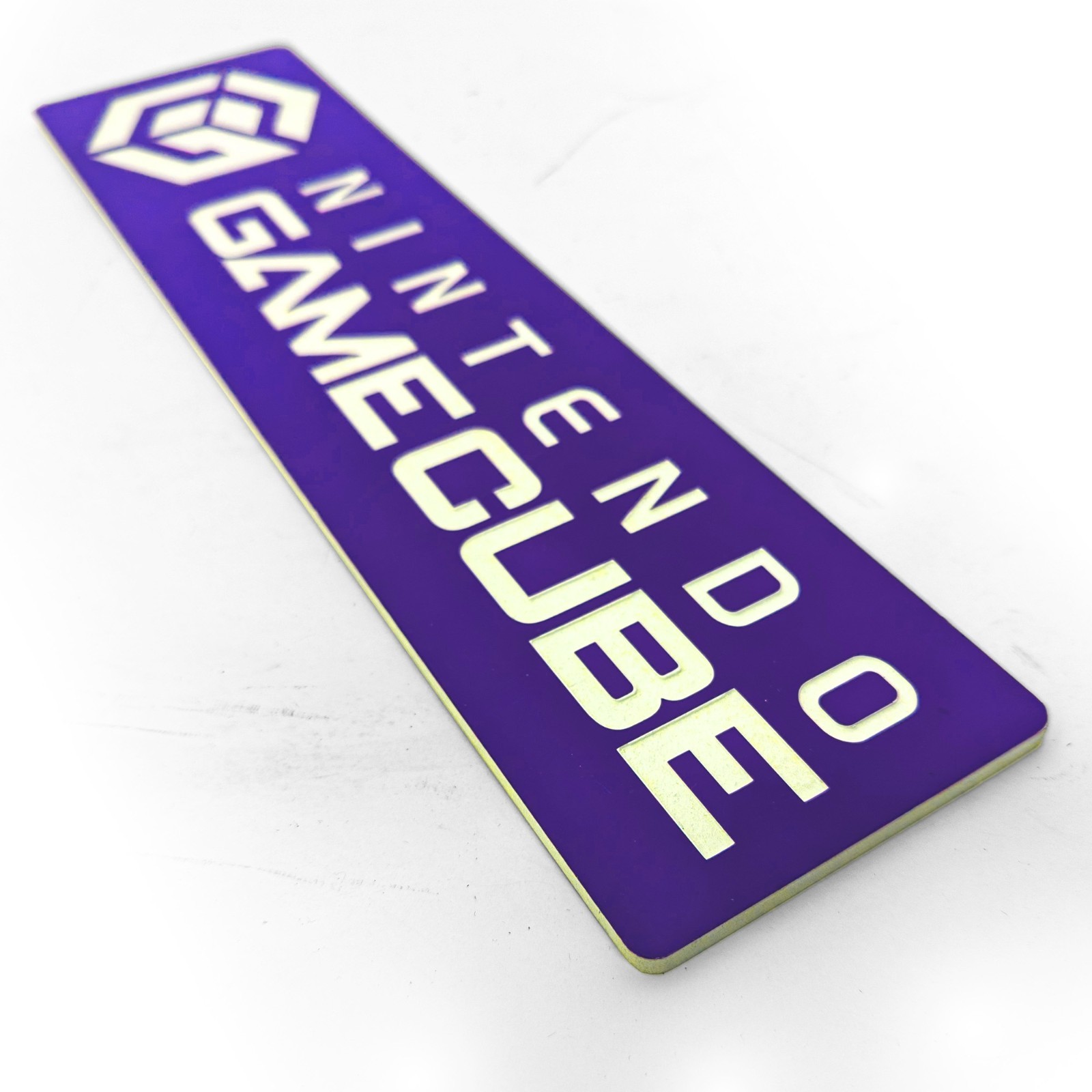 Large Engraved Nintendo Gamecube Logo Video Game Wall Art Collectable Sign