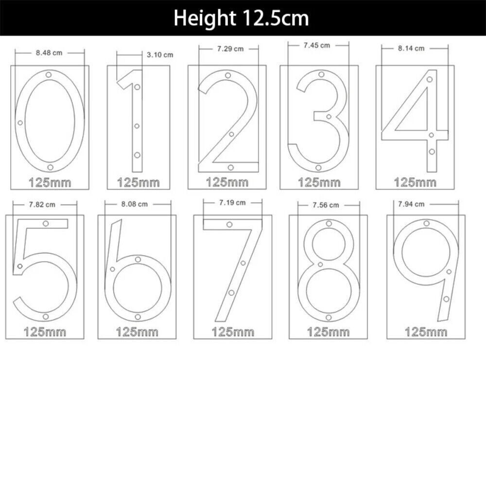 Metal Illuminated LED Lighted Letter Address Plaque House Number Sign Logo
