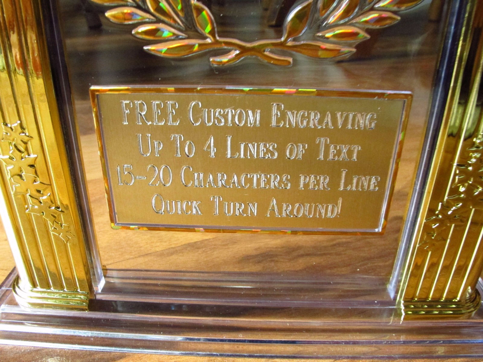 Boxing 6 1/2″ Acrylic Award Trophy FREE engraving