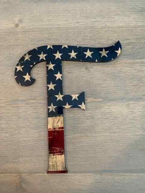 LARGE American Flag Letters Laser Cut Made in the USA