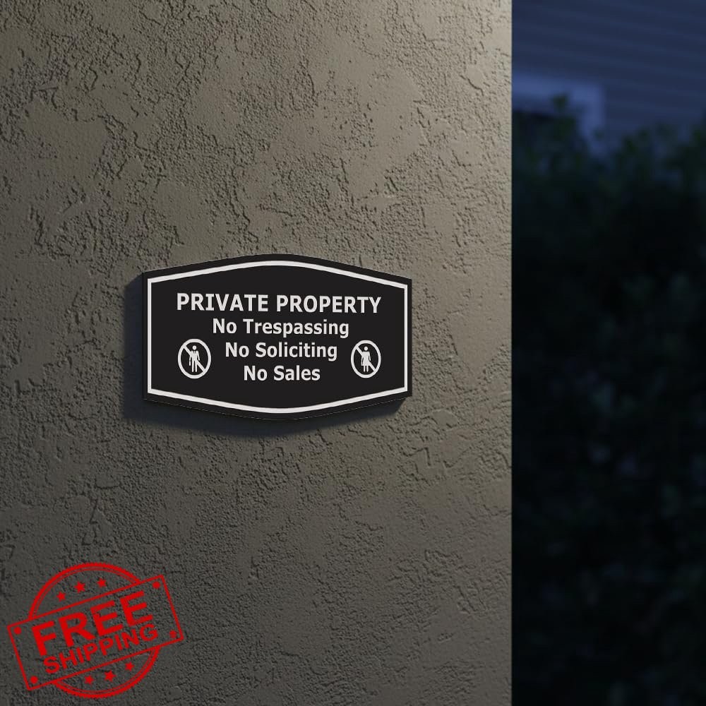 Signs ByLITA Black No Trespassing 3×6″ Sign