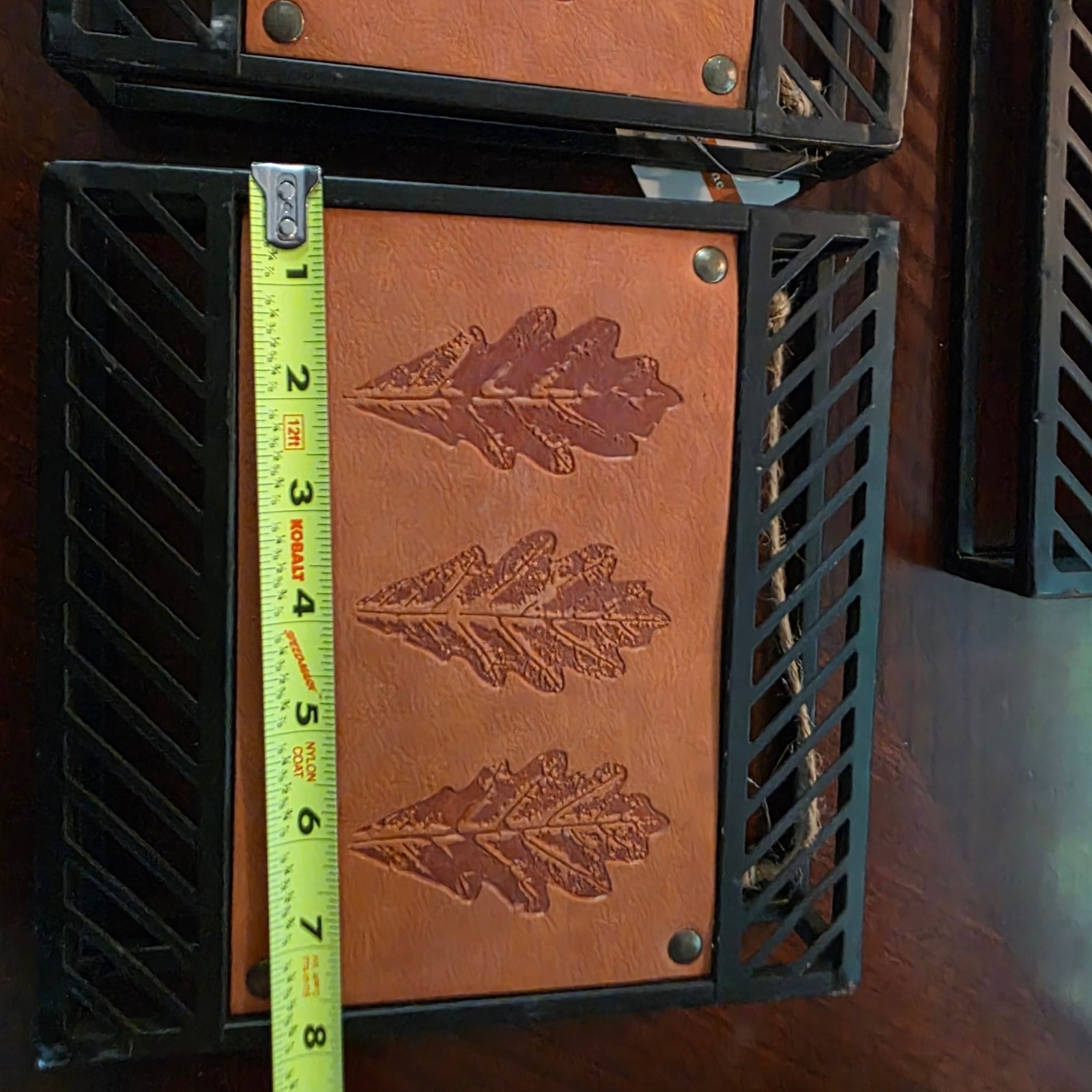 Place & Time Gather Wall Décor Oak Leaf Design 8×8 Inches Set Of 3 NWT