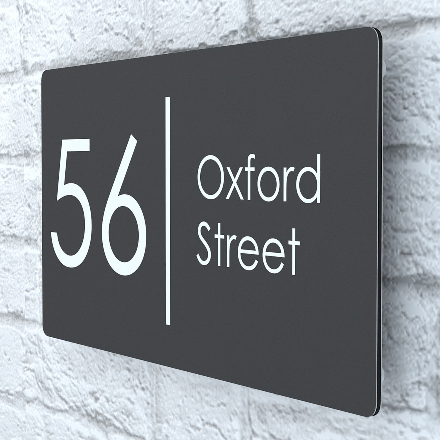 Floating House Signs Plaques Door Numbers 1 – 999 Personalised Name Plate