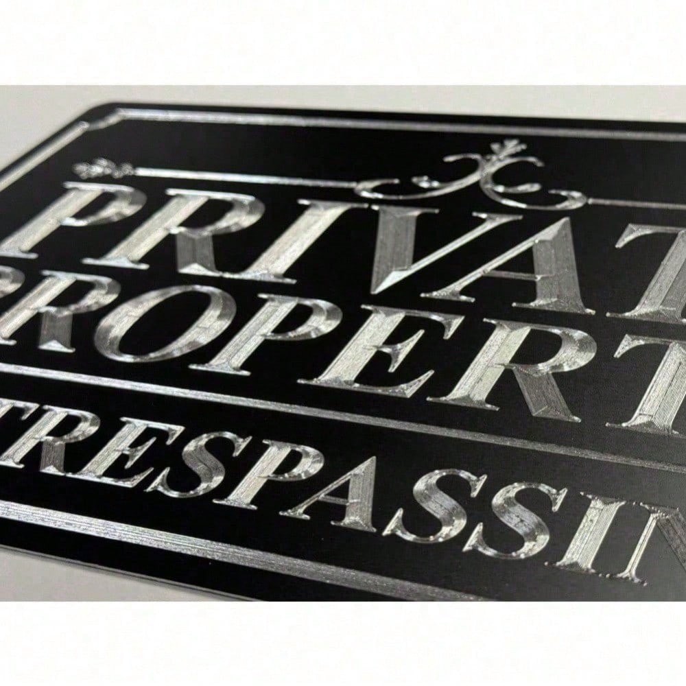 Private Property No Trespassing Sign Reflective Metal Weatherproof Warning Sign