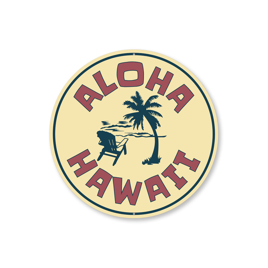 Aloha Hawaii Metal Sign