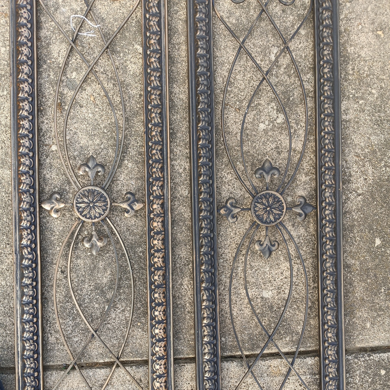 1- set of two vertical or horizontal wall decoration metal 48×10″ classic style