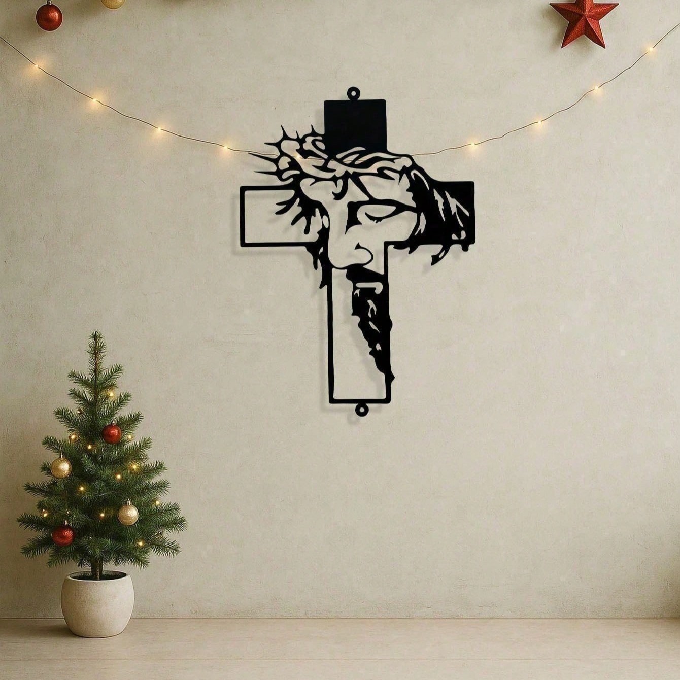 11.8″ Rustic Metal Cross Wall Art Farmhouse Vintage Indoor Outdoor Decor Gift