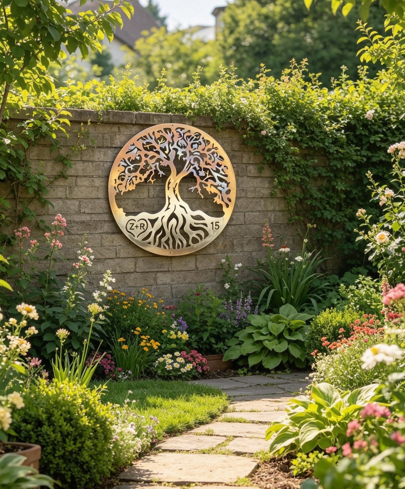 Personalized Tree of Life – Carved Initial Tree Decor – 11th Anniversary Gift