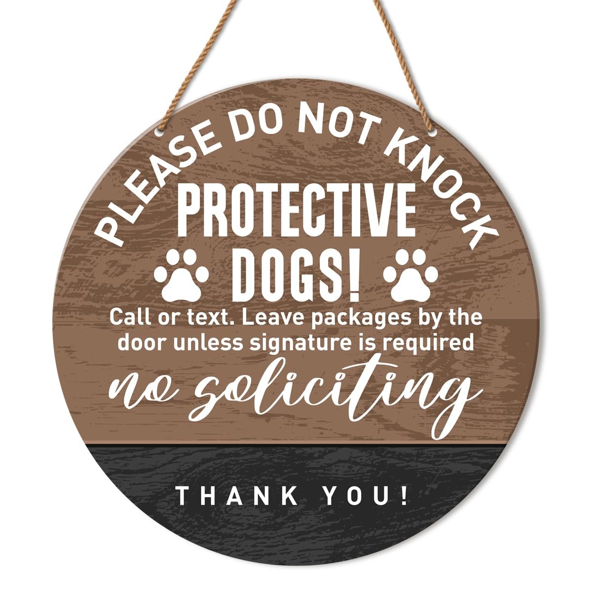 Please Do Not Knock Dogs Sign, Do Not Disturb Beware of Dog Sign for Home Fro…