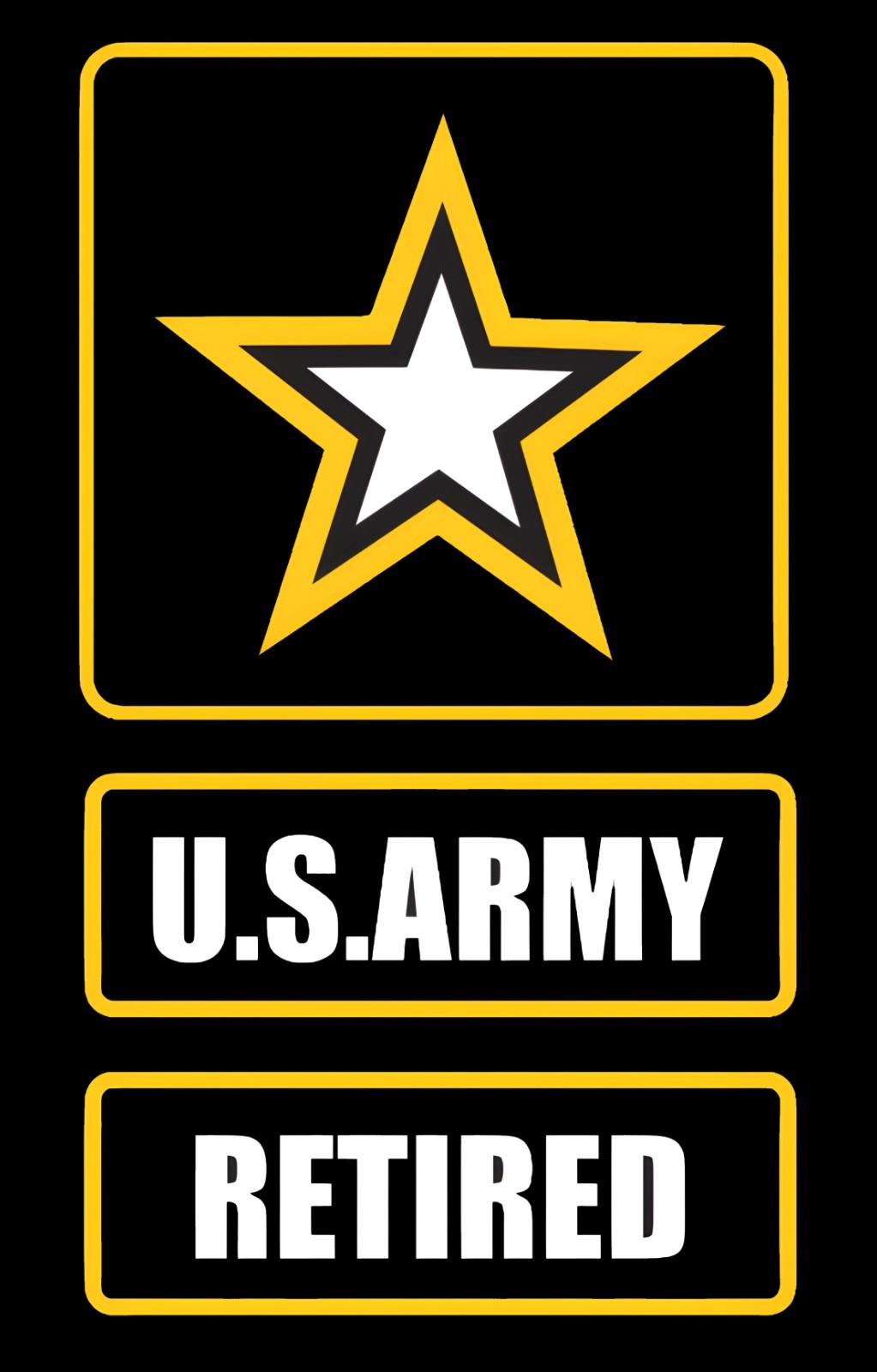 US ARMY RETIRED 8×10 Glossy Metal Poster Print