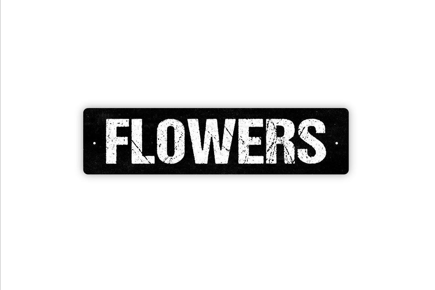 Flowers Sign – Flower Garden Market Wall Decor – Floral Shop Florist Wall Art