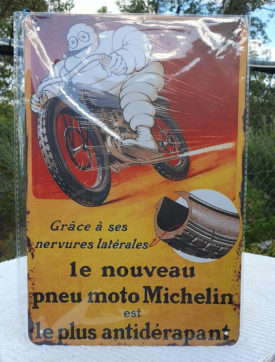 Tin Metal Sign MICHELIN TYRE SERVICE 20x30cm Rustic Look Vintage