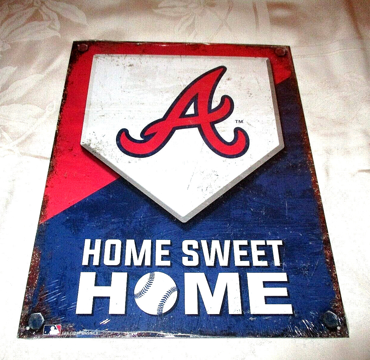 ATLANTA BRAVES ‘HOME SWEET HOME’ Poster-Style Metal Sign #D – NEW