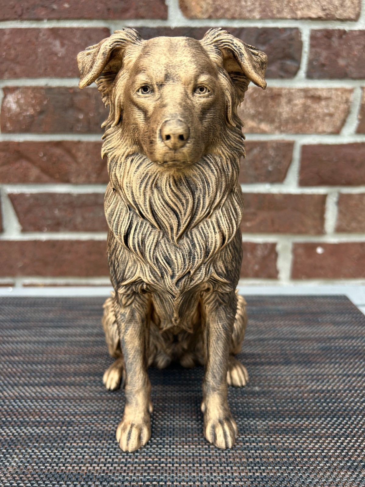 Australian Shepherd Statue 3d Printed Hand Painted Weighted Personalized Decor