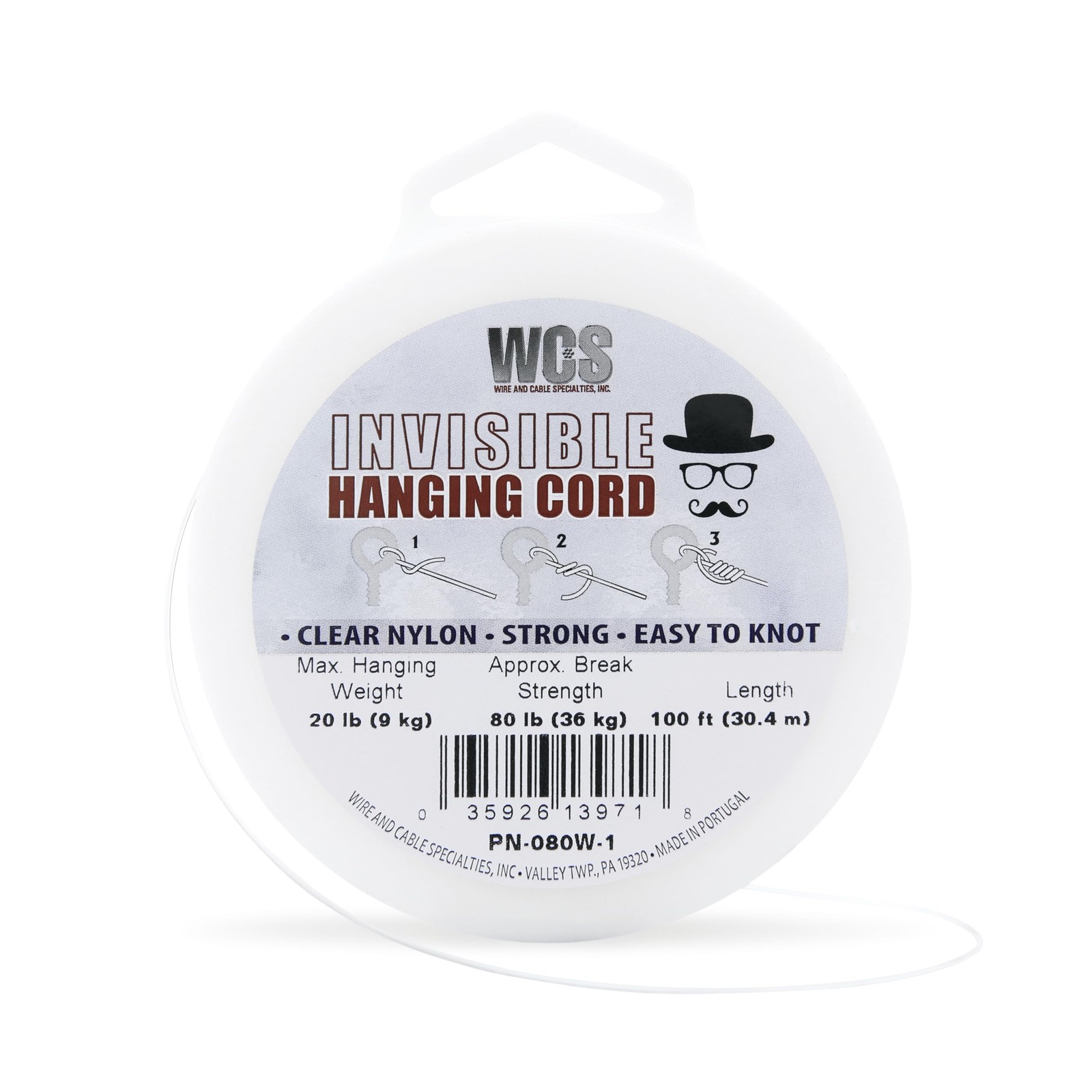 Invisible Hanging Cord Clear Nylon String for Decorations, Heavy Duty Transpa…