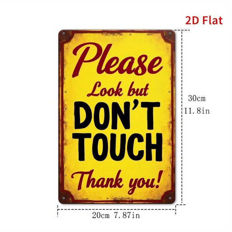 Vintage Metal Wall Sign 30.48×20.32cm Red Black Lettering